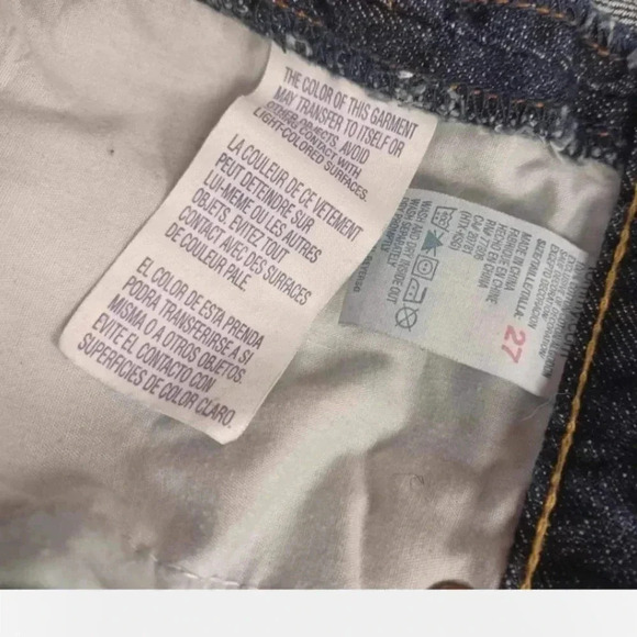 Tommy Hilfiger Straight Leg Low Rise  Dark Wash Jeans Size 27 - Picture 9 of 9